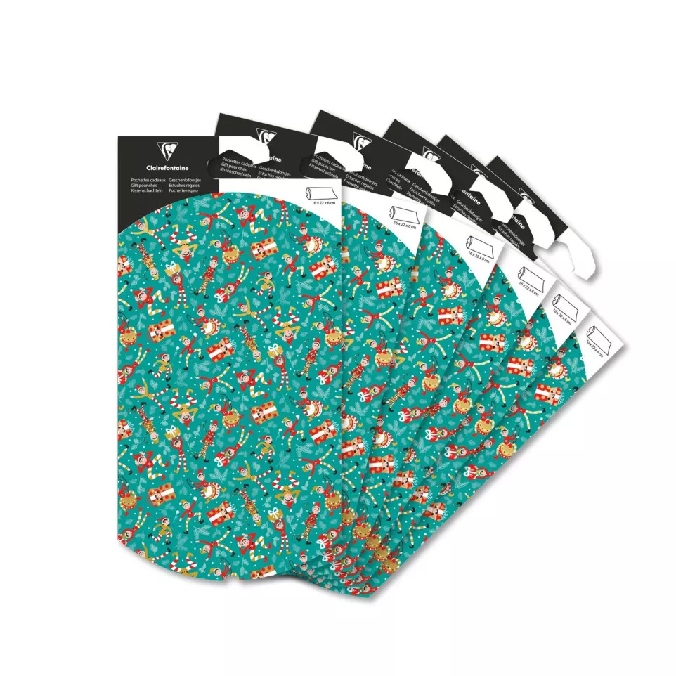 Pochette cadeau, 16x22cm, Lutins/ Pce
