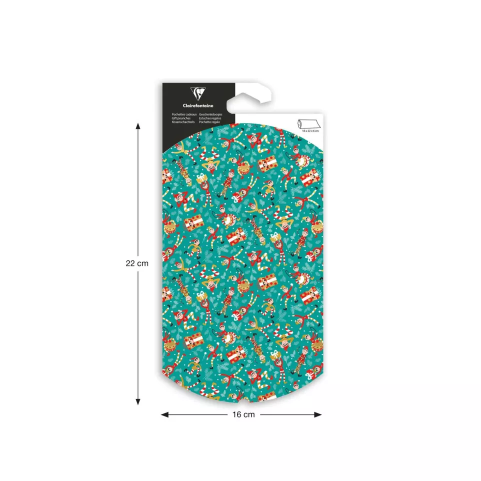 Pochette cadeau, 16x22cm, Lutins/ Pce