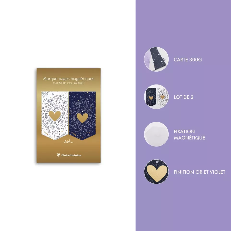 Adolie Magnetic Booksmarks Set of 2/ Pc.