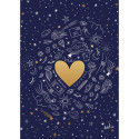 Adolie, Set de correspondance 12x16,5 cm contenant 8 cartes simples 11x15,5 cm assorties et 8 enveloppes Pollen C6 blanc naturel