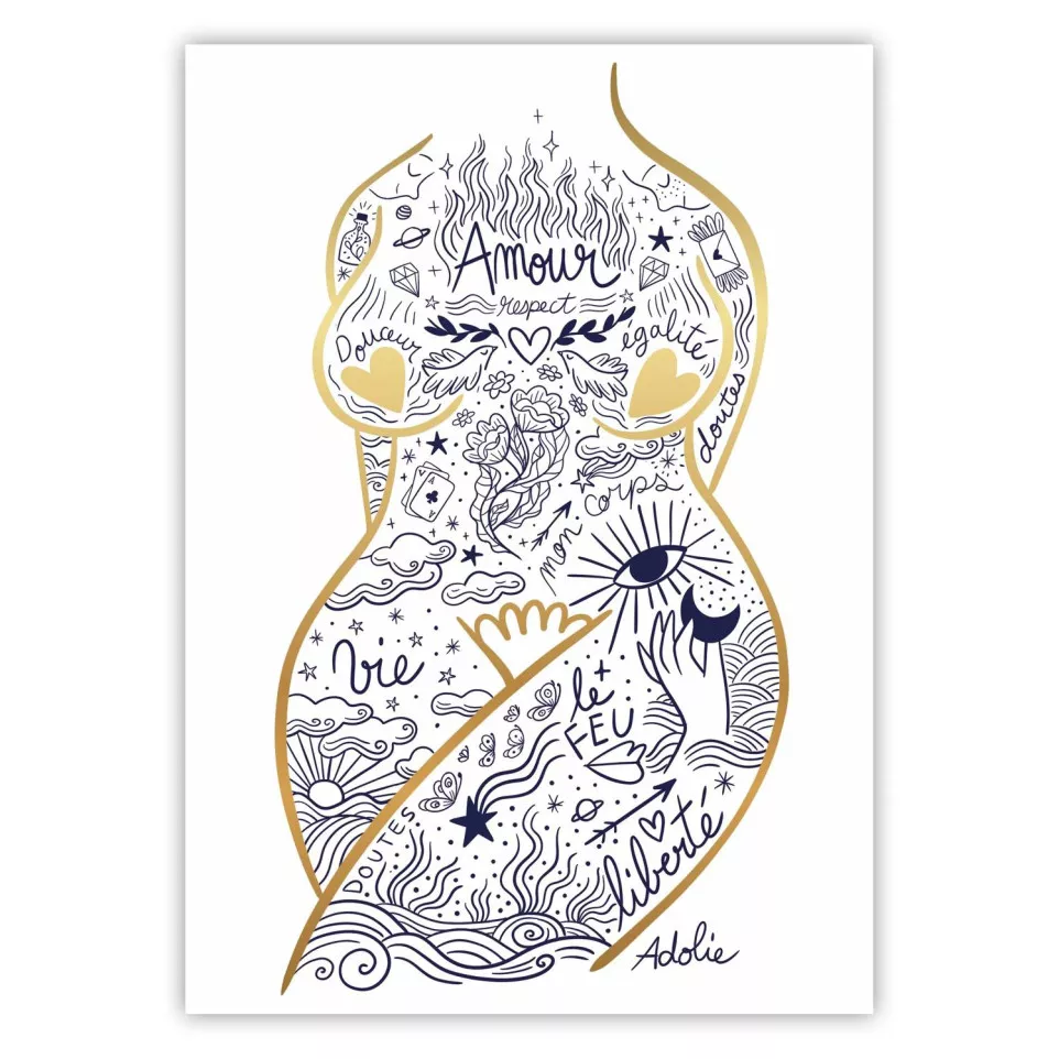 Adolie, Set de correspondance 12x16,5...