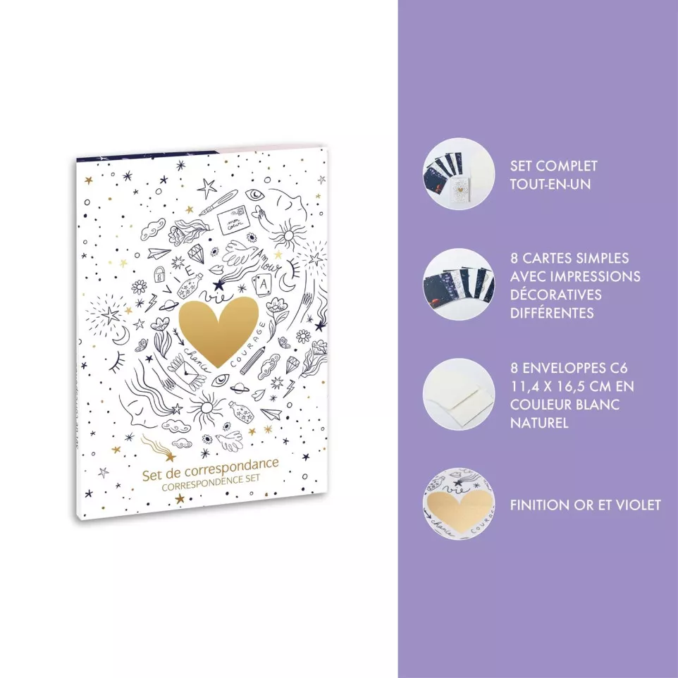 Adolie, Set de correspondance 12x16,5...