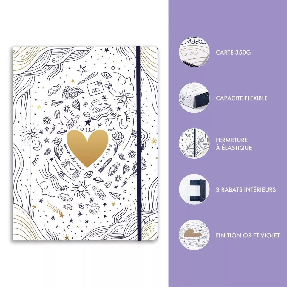 Adolie, Elastic folder 24 x 32 cm-/ Pc.