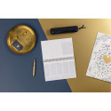 Adolie, Bloc planner reliure intégrale en-tête 22x14 cm 53 feuillets imprimés/ Pce