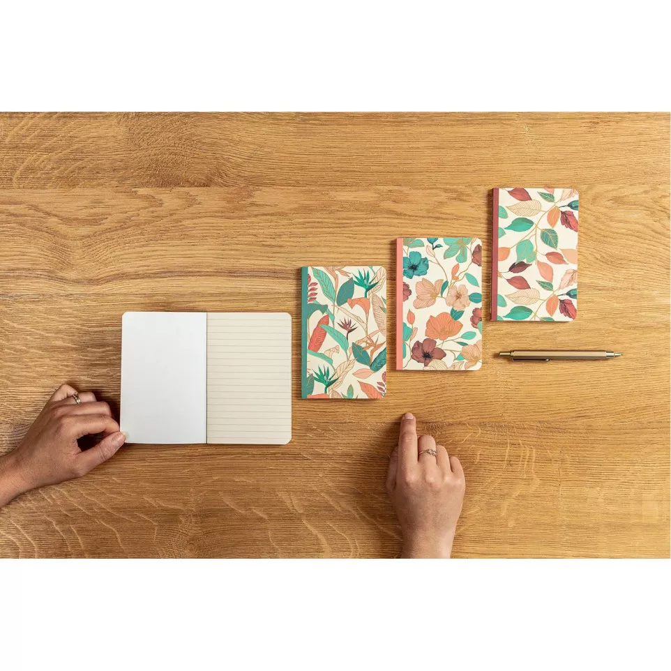 Gaïa beige Sewn Spine Notebook 9x14cm...