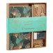 Gaïa blauw Set papie-rwaren 18,5x19,3cm/ St.