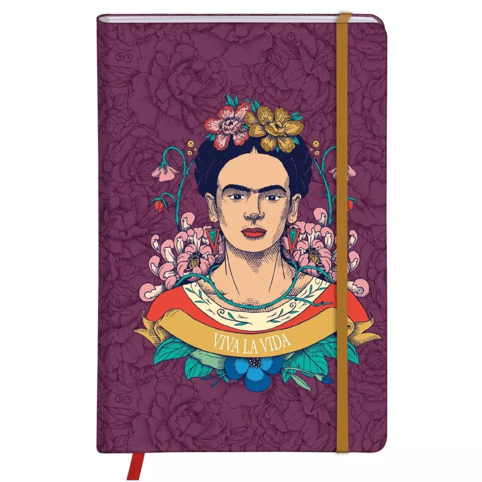 F Kahlo hardcover no-tabk A6 80bl uni...