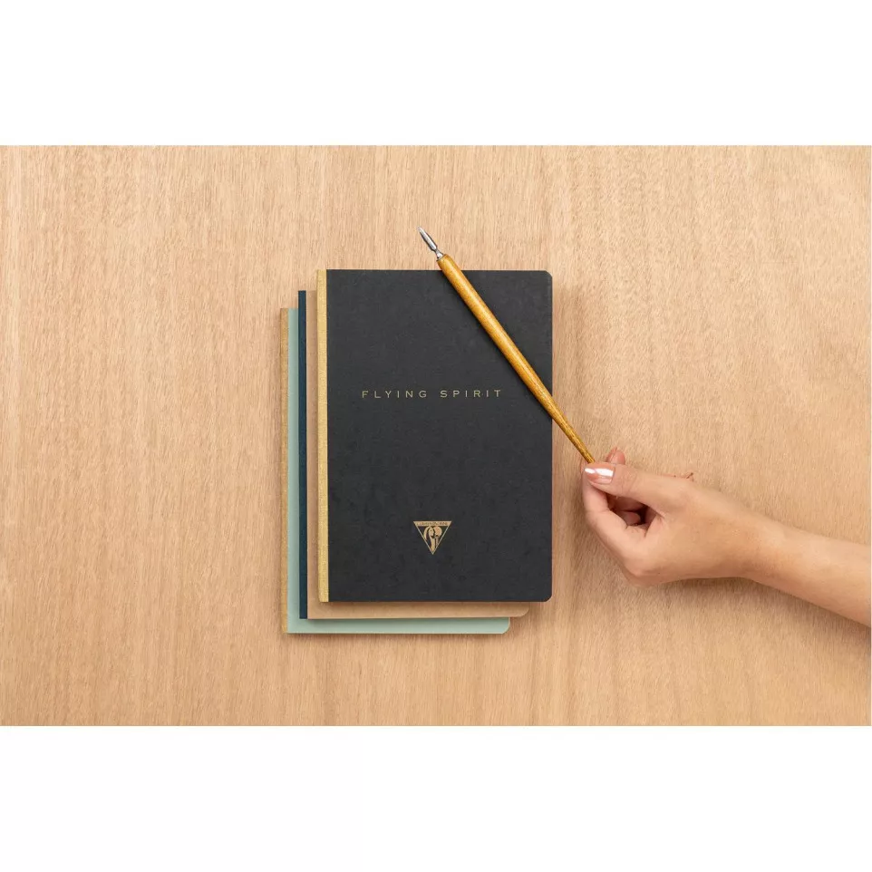FS Groen schrift lin-nen rug A5 96bl...