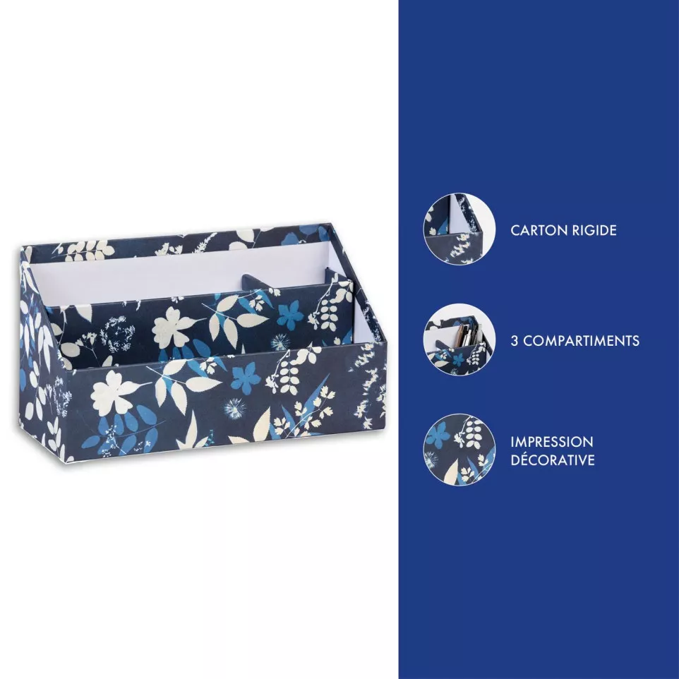 Cyanotype, Porte lettres 25x10x14 cm/...