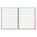 Cahier d'écriture piqué spécial Dys 17x22 cm 48 pages cadre et lignes 4 couleurs Interligne 2 mm/ Pce