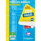 Feuillets mobiles sous film A4 300 pages perforées grands carreaux/ Pce