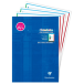 Bloc d'écriture spécial Dys encollé en-tête A4 100 pages détachables cadre et lignes 4 couleurs Interligne 3 mm/ Pce