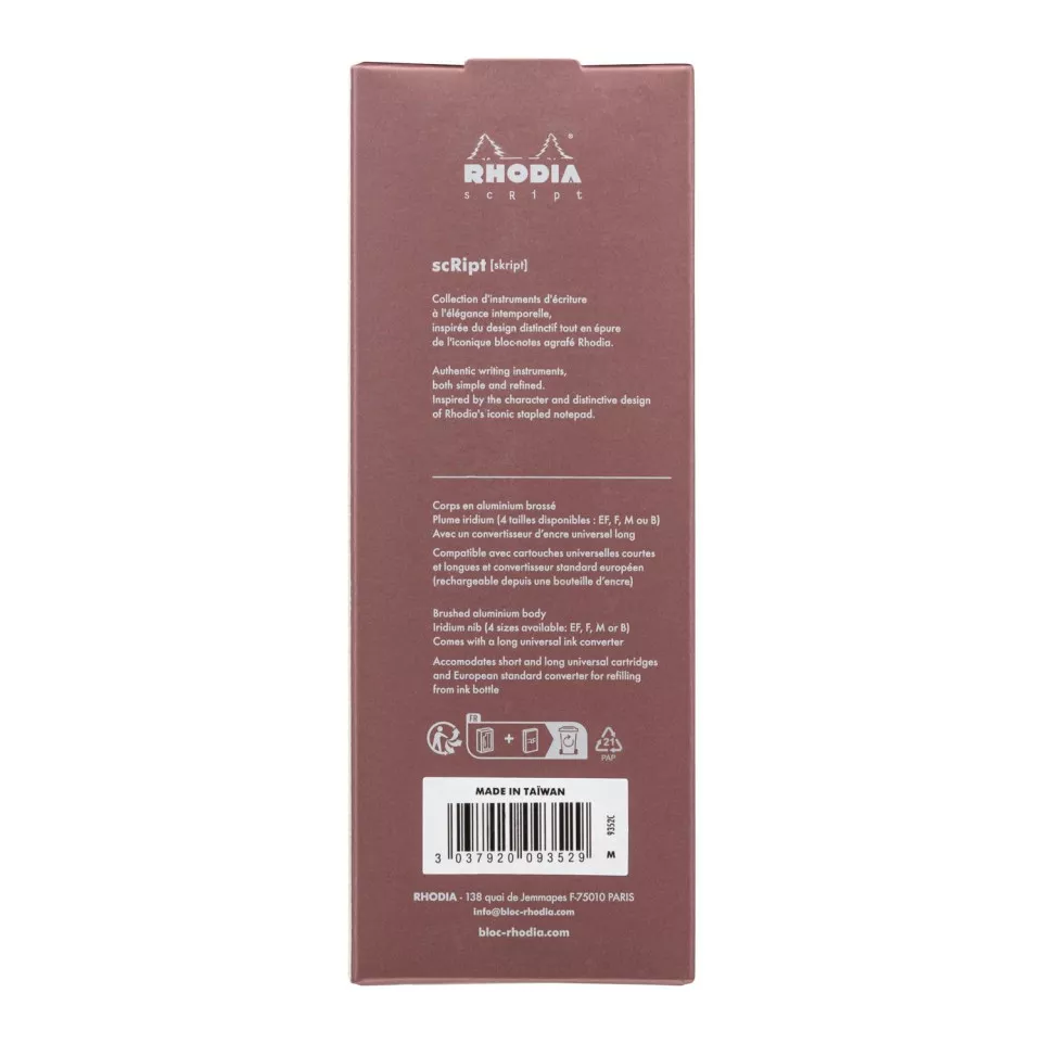 Rhodia scRipt stylo à plume M MARRON/...