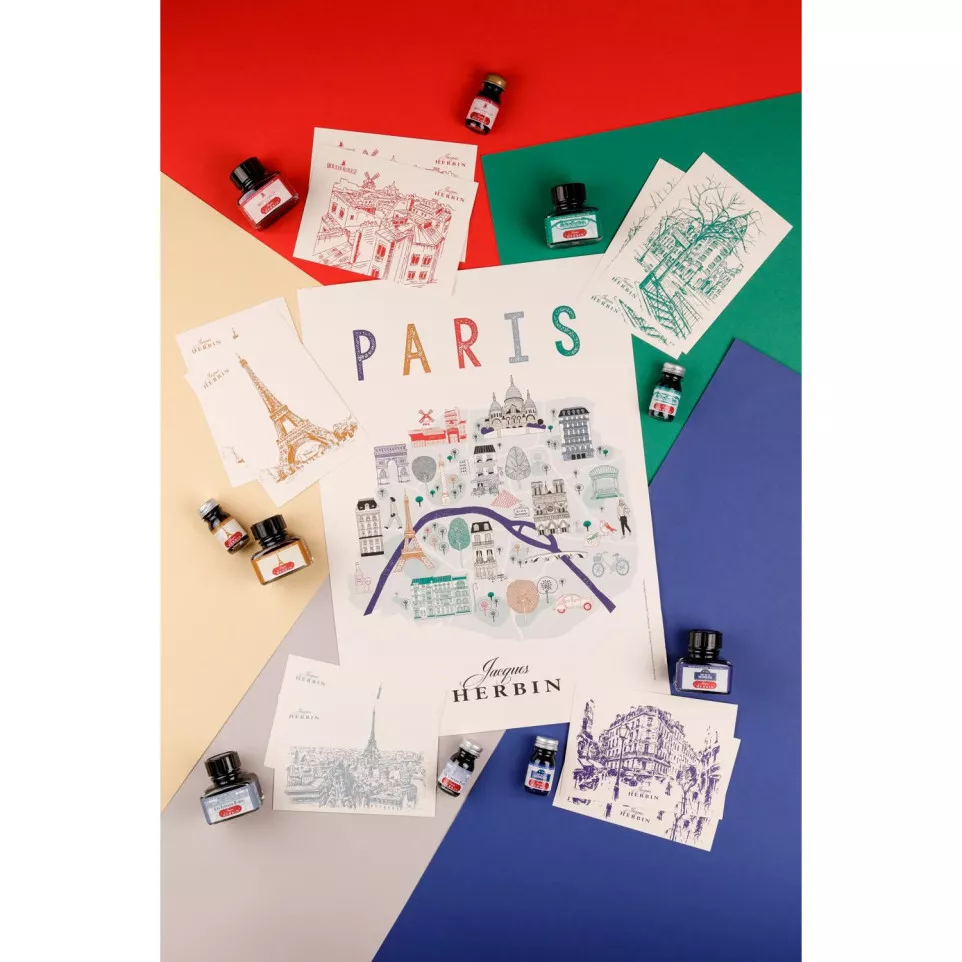 10 CARTES POSTALES PARIS - JHERBIN-/ Pce