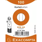 Paquet 100 fiches sous film - bristol ligné non perforé 55x74mm/ Pce