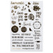 Kit Scrapbooking Album 70 pages noires : Stickers & Pochoirs/ Pce