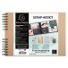 Kit Scrapbooking Album 70 pages noires : Stickers & Pochoirs/ Pce