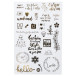 Kit Scrapbooking Album 70 pages noires : Stickers & Pochoirs/ Pce