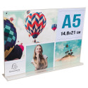 Stand-up horizontal sign holder A5 clear/ Pc.