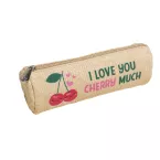 Pencil case round PP- 2col ass Fruity/ Pc.