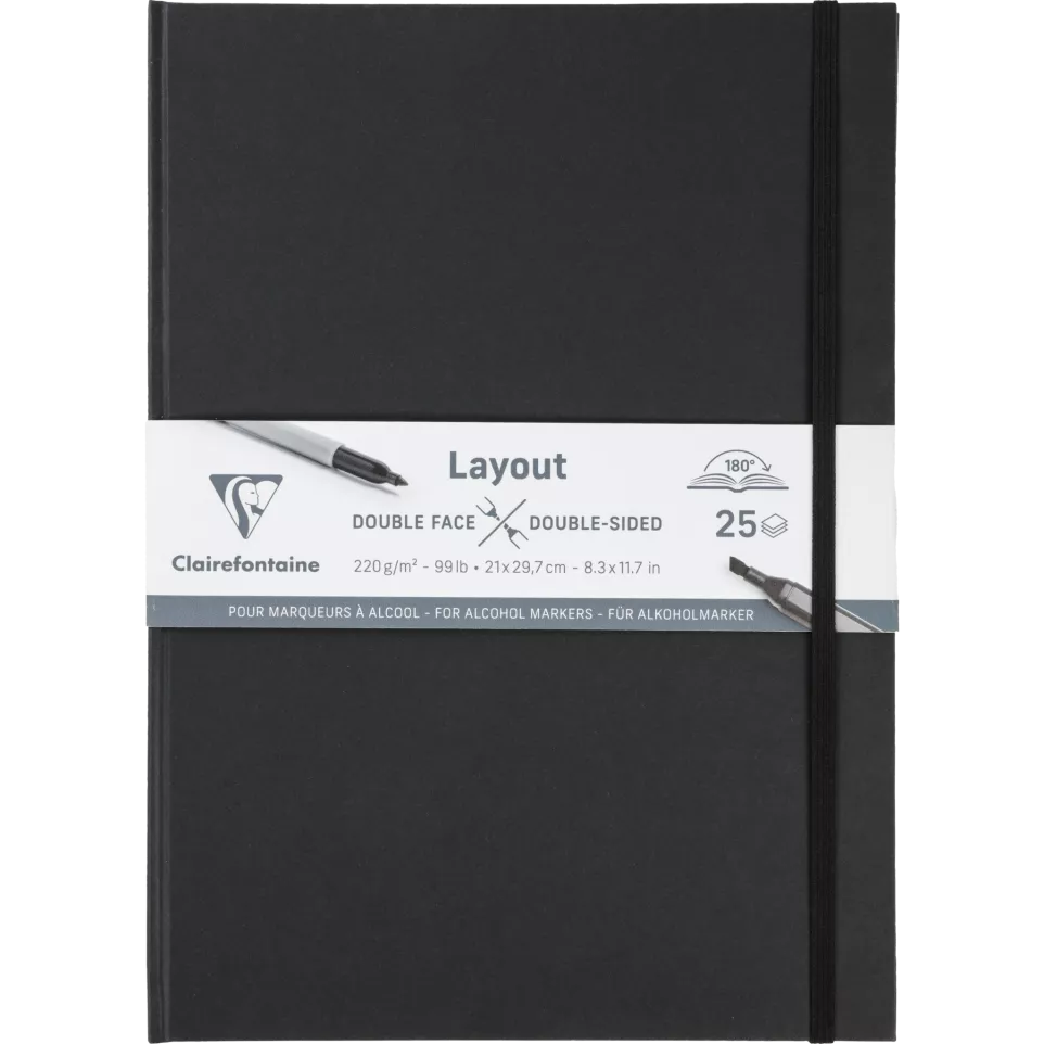 Layout double-face carnet ouverture à...