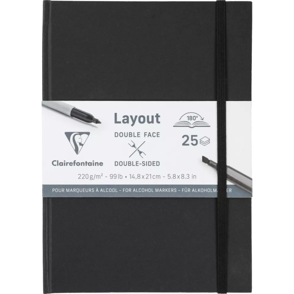 Layout double-face carnet ouverture à...