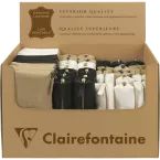 Présentoir de comptoir Clairefontaine en kraft brun pour trousses en cuir 35,5x36x25 cm livré vide/ Pce