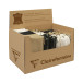 Présentoir de comptoir Clairefontaine en kraft brun pour trousses en cuir 35,5x36x25 cm livré vide/ Pce