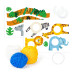 Boîte créative, Pompons, Animaux de la savane/ Pce