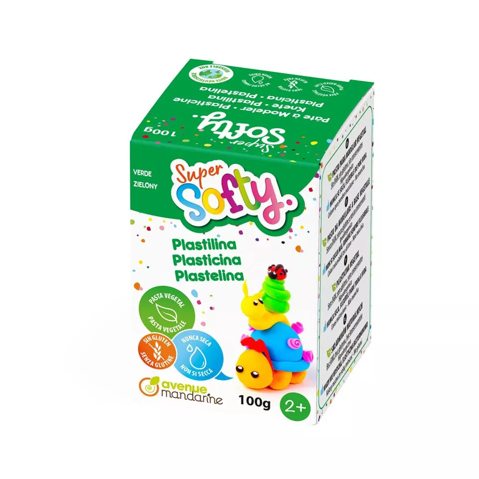 Doos Super Softy 100g, Groen-/ St.