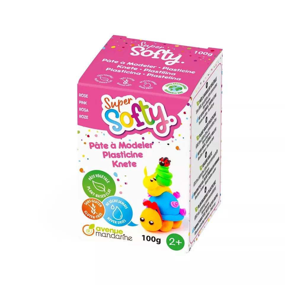 Doos Super Softy 100g, Roze-/ St.