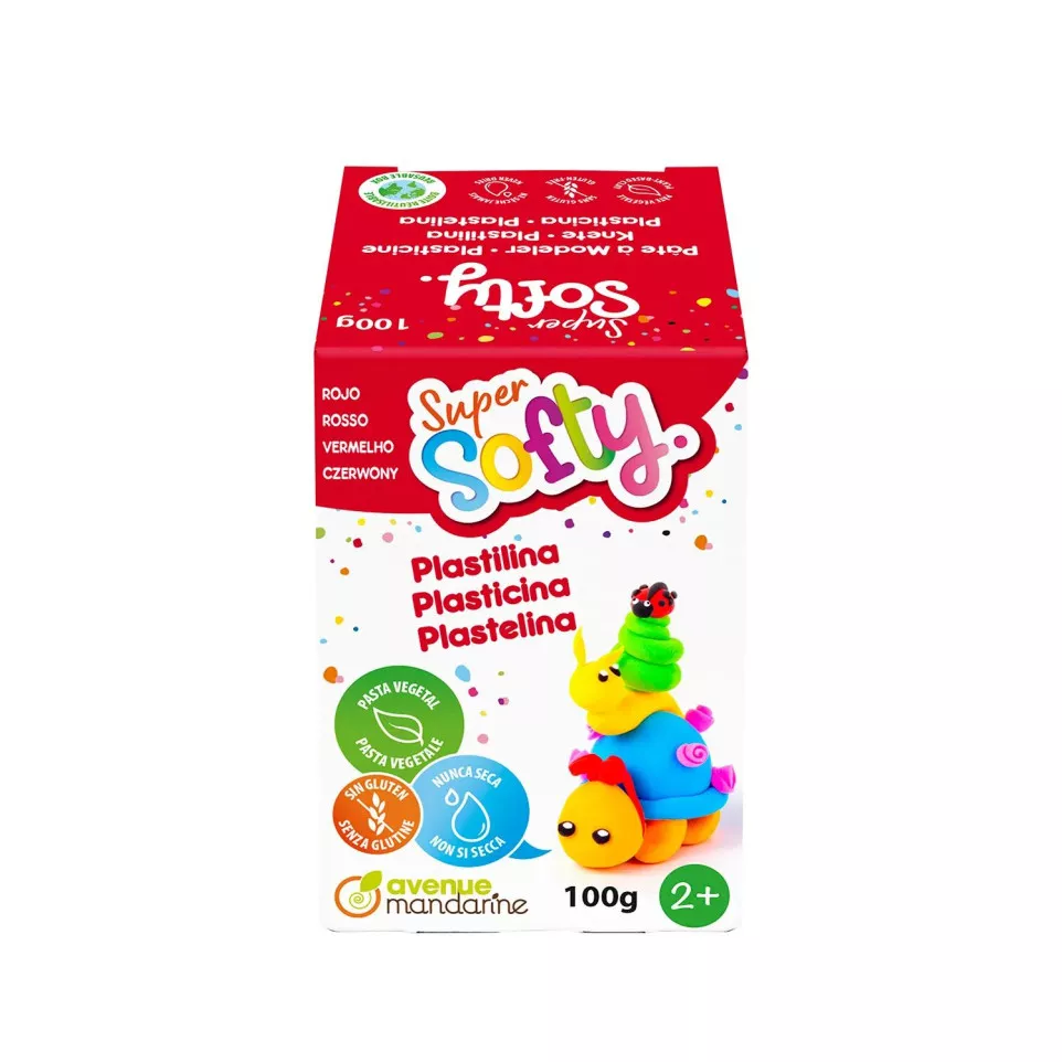 Doos Super Softy 100g, Rood-/ St.