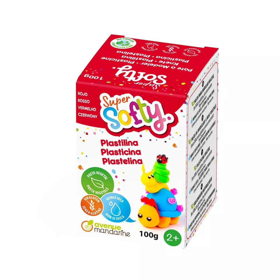 Doos Super Softy 100g, Rood-/ St.