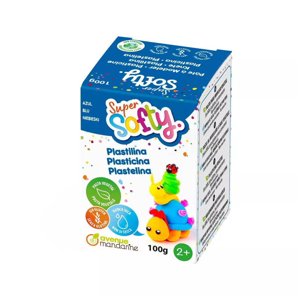 Boîte Super Softy 100g, Bleu/ Pce