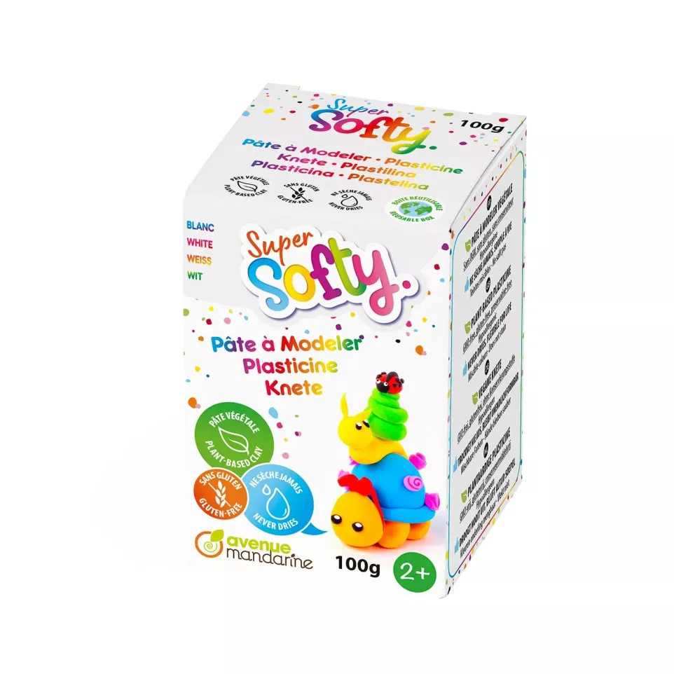 Doos Super Softy 100g, Wit-/ St.