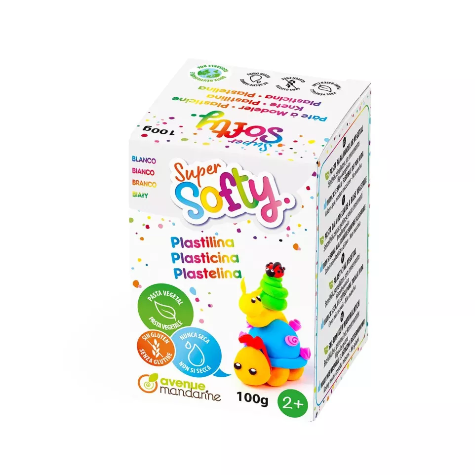 Boîte Super Softy 100g, Blanc/ Pce