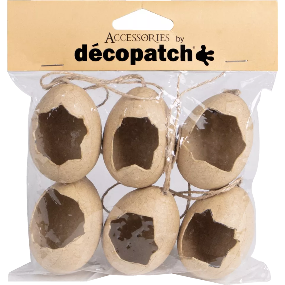 Pack 6 oeufs cassés à suspendre/ Pce