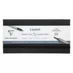 Layout double-face carnet ouverture à plat 25F 11x22cm 220g/ Pce