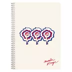 Moulin Rouge, Wire bound notebook A4 21x29,7 cm, 74 sheets, lined and margin, assorted patterns./ Pc.