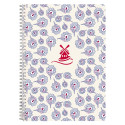 Moulin Rouge, Wire bound notebook A4 21x29,7 cm, 74 sheets, lined and margin, assorted patterns./ Pc.