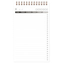 My.task.manager Age Bag bloc de bureau reliure intégrale en-tête 12x20 cm 250 pages détachables réglure DOT au verso/ Pce