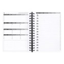 Clairefontaine Age Bag Collection My.daily.planner Spiral Notebook Black A5 14.8 x 21 cm 250 Detachable Daily Schedule Pages + D