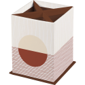 Terracotta, Squared pencil pot 8,5x8,5x11 cm/ Pc.