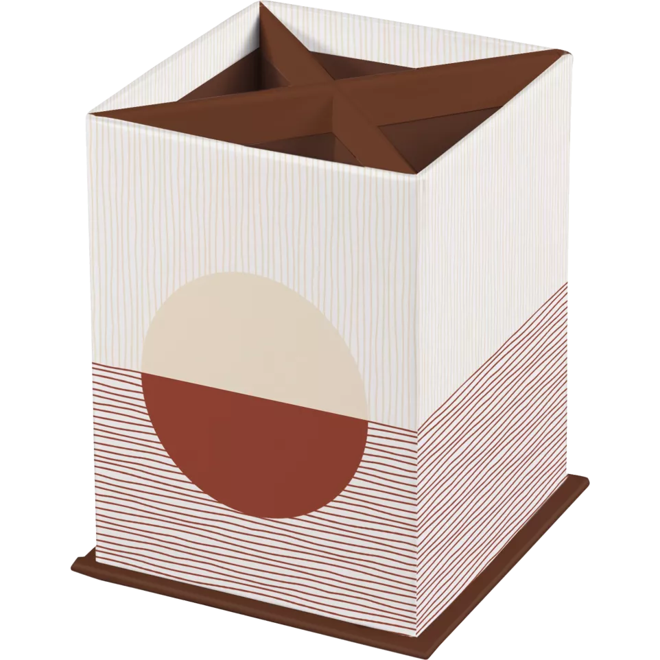 Terracotta, Squared pencil pot...