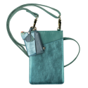 Ginkgo, Leather phone pouch & accessories little pouch phone 10 ,5x16,5 cm + card holder 7,5x10,5 cm + key ring 7x6,5 cm/ Pc.