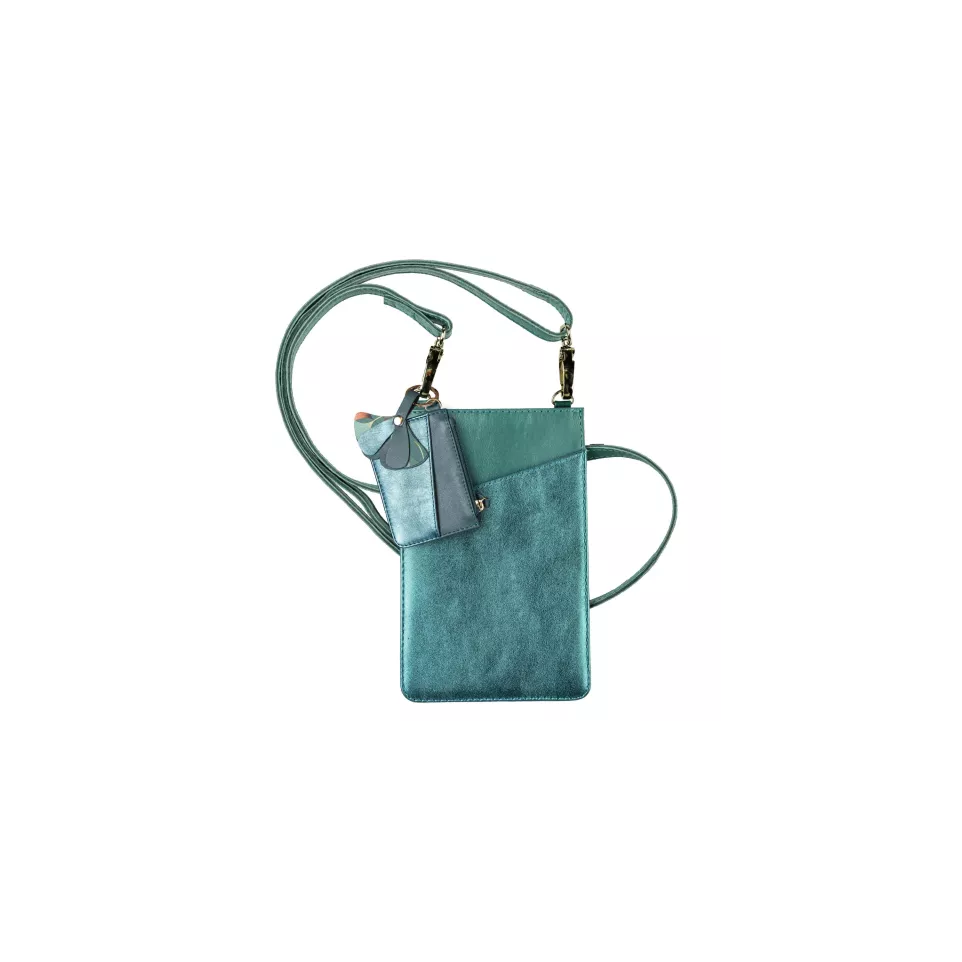 Ginkgo, Leather phone pouch &...