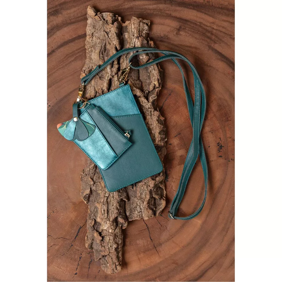 Ginkgo, Leather phone pouch &...