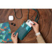Ginkgo, Leather phone pouch & accessories little pouch phone 10 ,5x16,5 cm + card holder 7,5x10,5 cm + key ring 7x6,5 cm/ Pc.