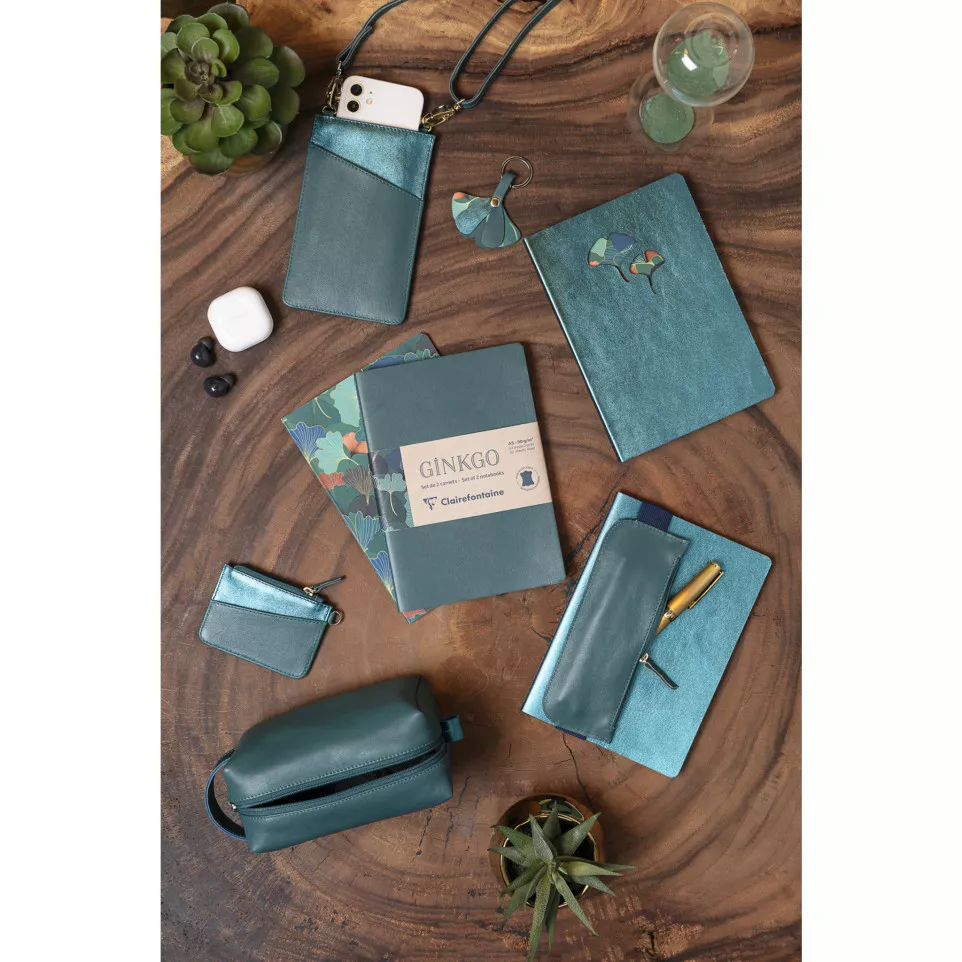 Ginkgo, Leather multipurpose pouch...