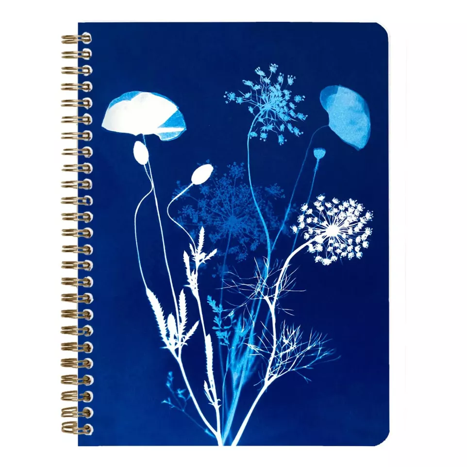 Cyanotype, Wire bound notebook A5...